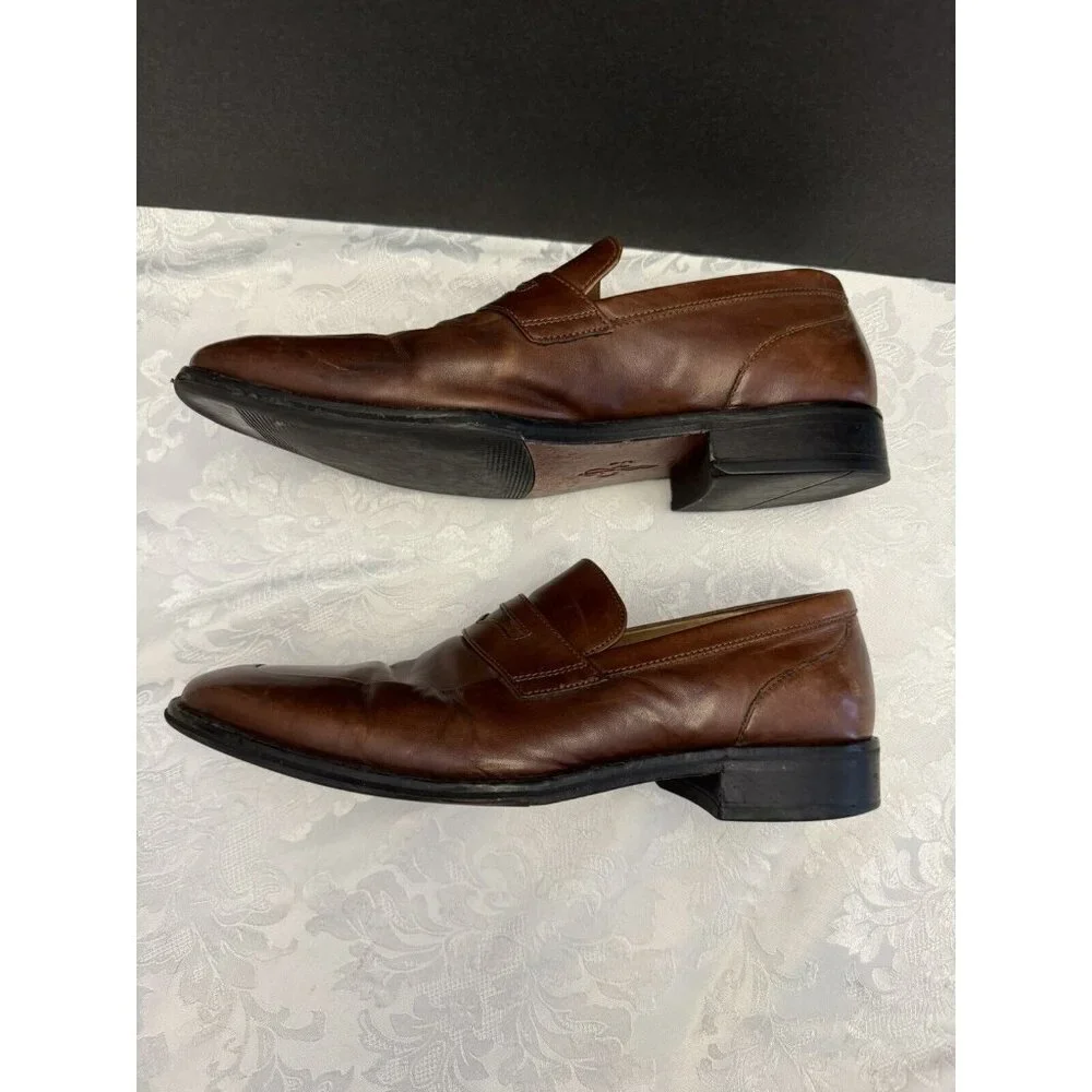 Cole Haan Men’s Size 9.5M Brown Leather‎ Loafer Dress Shoe Penny Loafer C07514